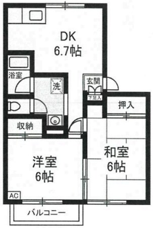 ボヌールⅡの物件間取画像